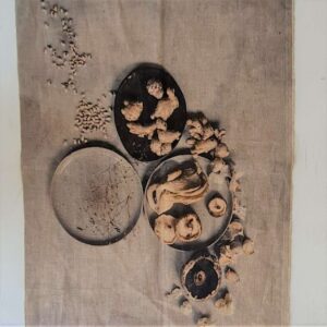 Couture tea towel - Mushroom magic