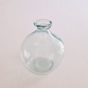 Recycled glass vase - Organic clear