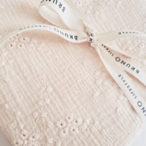 embroidery anglaise muslin swaddling blanket