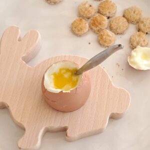 Bunny egg cup - solid beech wood