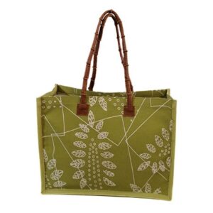 Organic Lace leaves Shopper Bag