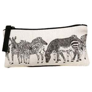 Zebra zip bag